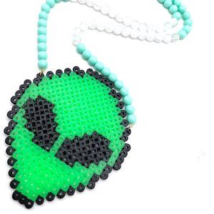 LASR Alien Glow in the Dark Rave Kandi Necklace